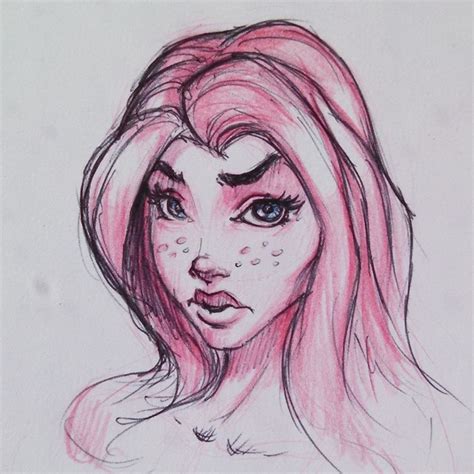 Cartoon Girl Face Drawing