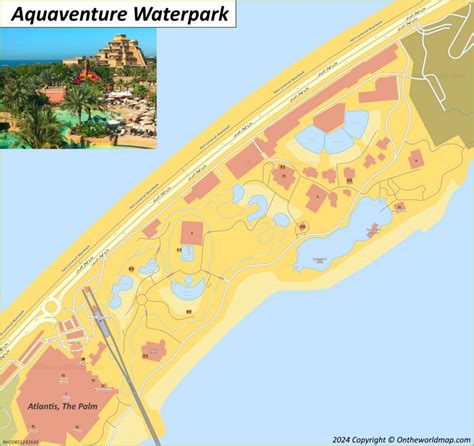 Atlantis Aquaventure Waterpark Map - Dubai - Ontheworldmap.com