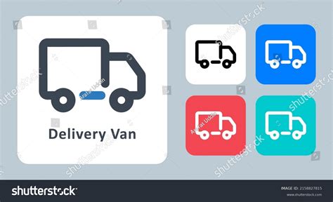 Delivery Van Icon Vector Illustration Courier Stock Vector (Royalty ...