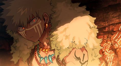 Katsuki Bakugou Tribal Warrior HD Wallpaper