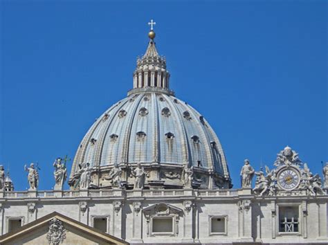 The Dome of St. Peter's Basilica in Vatican City