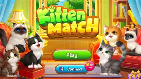 Kitten Match game | Play match -3 with cute cats - YouTube