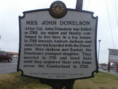 Mrs. John Donelson - Nashville, TN - Tennessee Historical Markers on ...