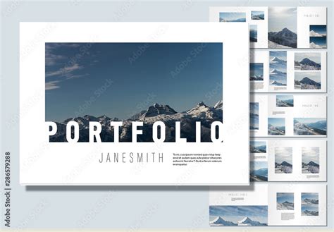 Landscape Portfolio Layout Stock Template | Adobe Stock