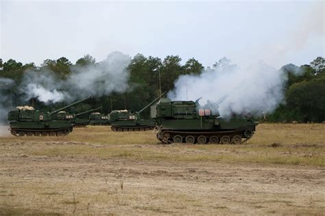 DVIDS - News - BattleKings Battalion fires modernized M109A7 Paladin howitzers for first time