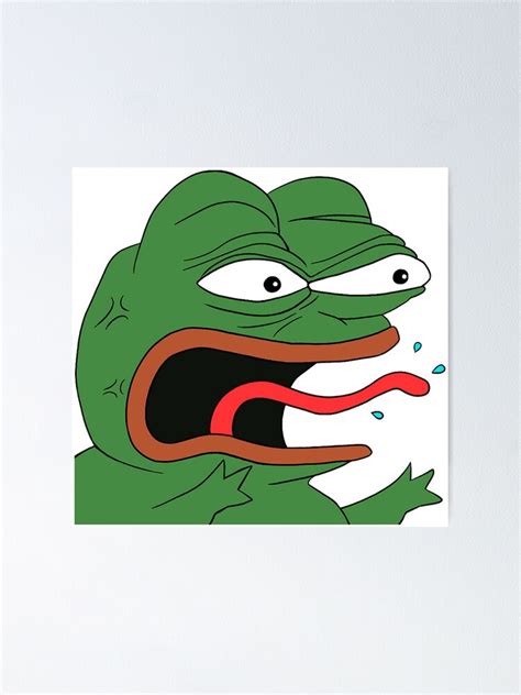 "Screaming Pepe" Poster by CrazyAsianAiko | Redbubble