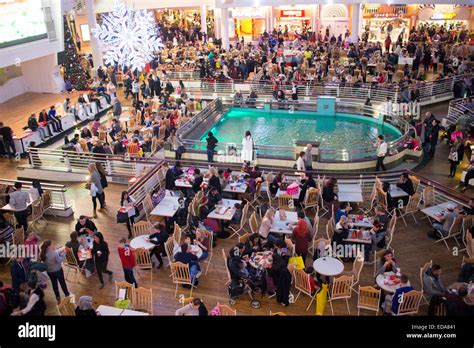 Inside the Intu Trafford Centre food court indoor shopping complex in ...