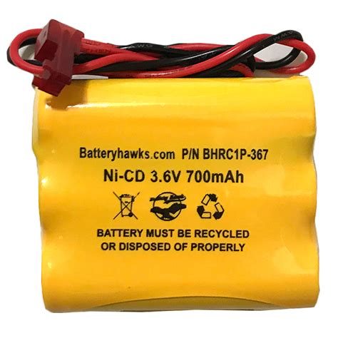 3.6v 700mAh Ni-CD Battery Pack Replacement for Emergency / Exit Light ...