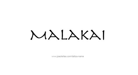 Malakai Name Tattoo Designs