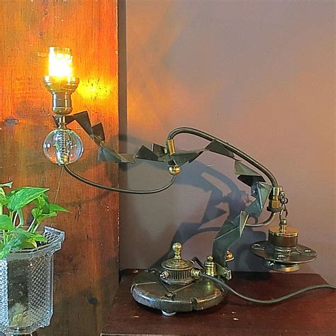 Steel Steampunk Lamp for the Man Cave. Great Lamp for TV | Etsy