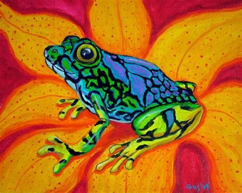 Colorful Frog by Nick Gustafson | Colorful animal paintings, Frog art, Animal art