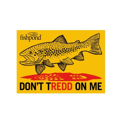 Fishpond Don't Tredd on Me Sticker - Fly Slaps Fly Fishing Stickers and Decals
