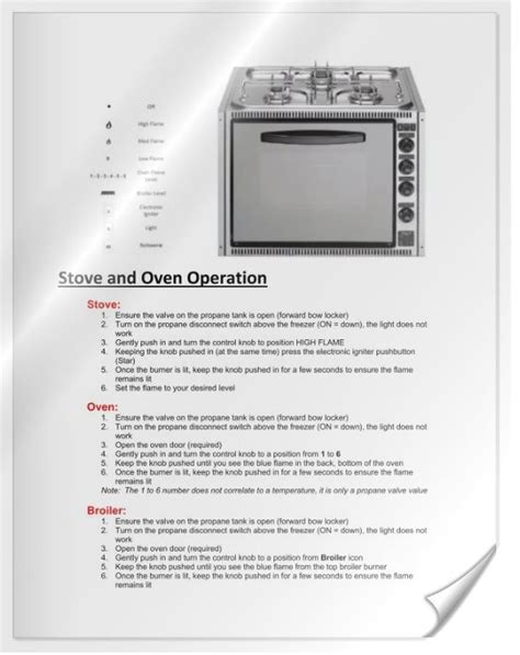 Operation Guide Stove Oven Operations - Strikhedonia