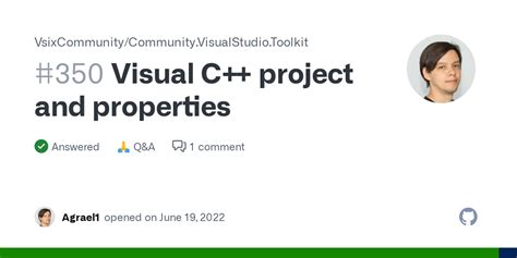 Visual C++ project and properties · VsixCommunity Community.VisualStudio.Toolkit · Discussion ...