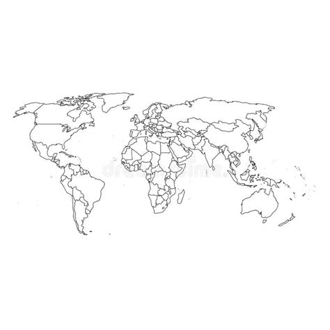 Blank World Map With Borders