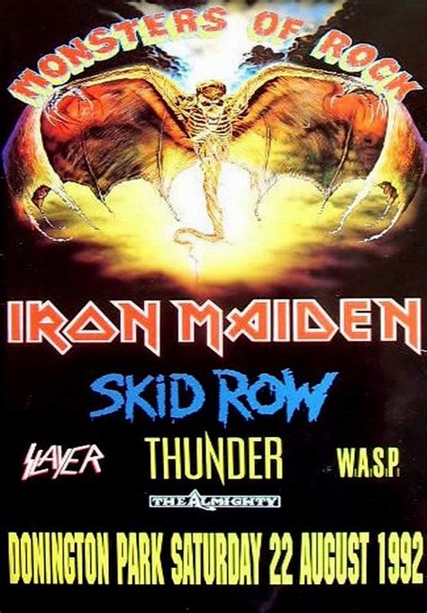 Iron Maiden vintage poster Monsters Of Rock Donington UK 1992. | Concert posters, Iron maiden ...