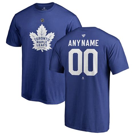 Men's Toronto Maple Leafs Fanatics Branded Blue NHL Personalized Team Authentic - T-Shirt