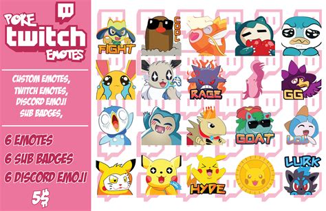 Pokemon Emotes, Pokemon Twitch Emotes, Cheap Pokemon Emotes Pokemon Twitch Emote, Pikachu Twitch ...