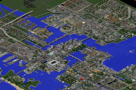 greenfield map dynmap big city download minecraft building ideas Modern ...