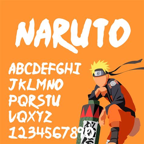 Naruto Original Font Fonts Type Design Kit OTF TTF True | Etsy