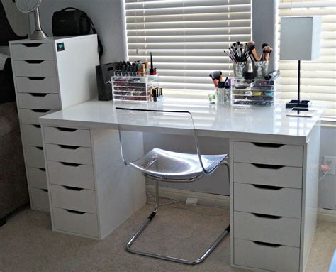 Pin by Keisha Cedeno on beauty room/bedroom | Desk with drawers, Ikea ...