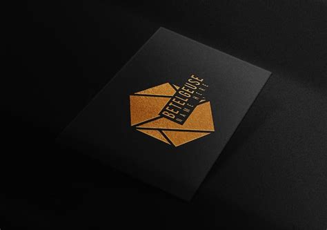 Premium PSD | Luxury gold embossed business card mockup