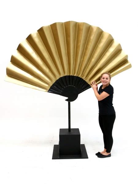 Giant Gold Fan | Event Prop Hire