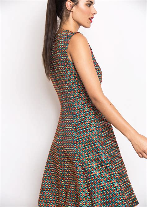 Geometric print dress