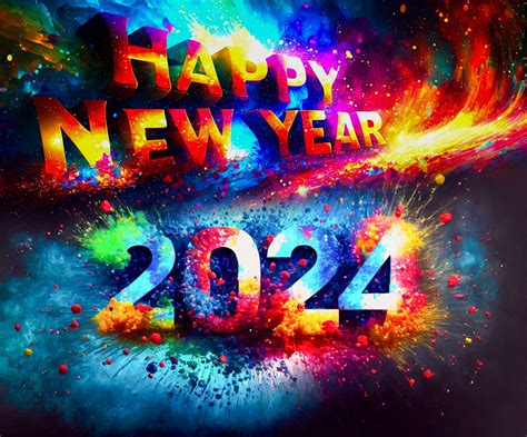 Happy New Year, 2024, Greeting Card Free Stock Photo - Public Domain Pictures