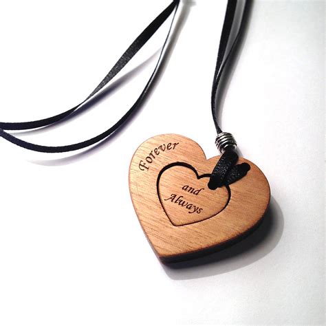 personalised wood heart pendant by create gift love | notonthehighstreet.com