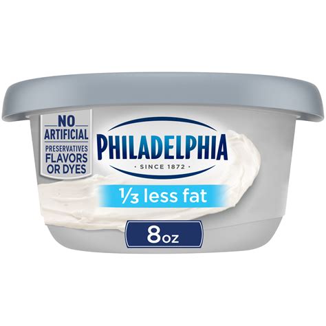 Philadelphia Reduced Fat Cream Cheese Spread with 1/3 Less Fat, 8 oz Tub - Walmart.com - Walmart.com