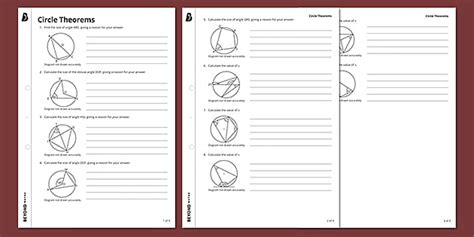 👉 Circle Theorems GCSE Questions | Beyond Maths - Twinkl