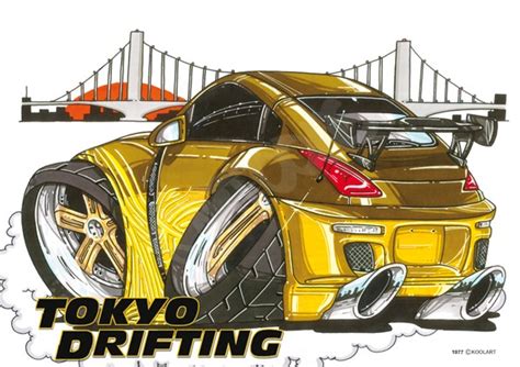 Tokyo Drift Nissan 350Z Gold - Kartoons