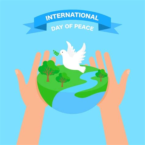 Premium Vector | International day of peace with dove