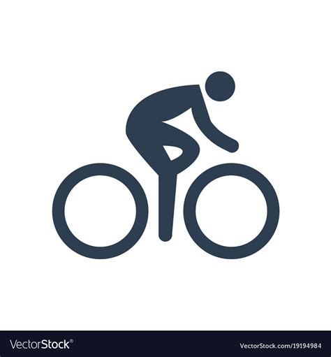 Cycling icon on white background Royalty Free Vector Image