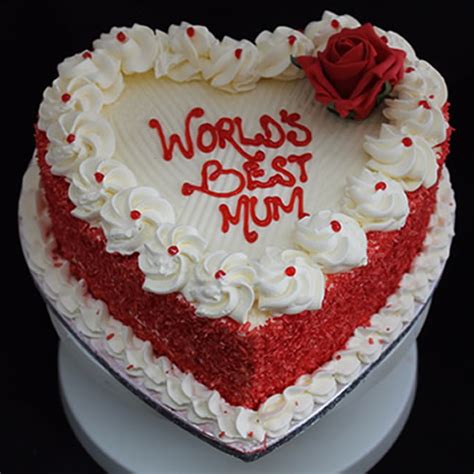 Send Heart shape red velvet cake for mother's day Online | Free Delivery | Gift Jaipur