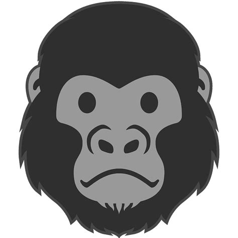Gorilla emoji clipart. Free download transparent .PNG | Creazilla