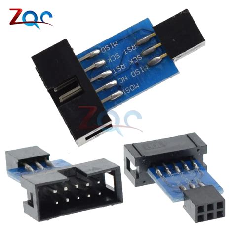 2pcs 10Pin To 6PiN Convert To Standard 10 Pin To 6 Pin Adapter Board For ATMEL STK500 AVRISP ...