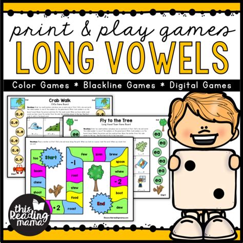 Print and Play Long Vowel Games - This Reading Mama