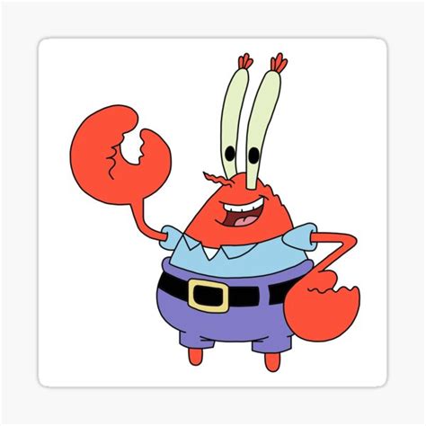 "Mr. Krabs- simple" Sticker for Sale by EmmelineKlatt | Redbubble