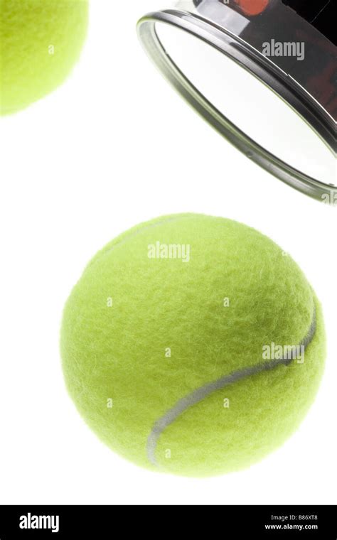 Yellow Tennis Ball Isolated on white background Stock Photo - Alamy