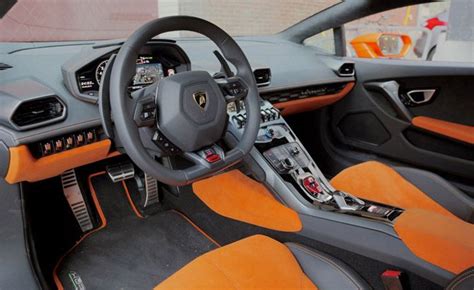 Orange Lamborghini Huracan Interior