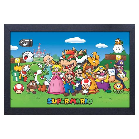 Super Mario Bros. Characters Framed Art Print