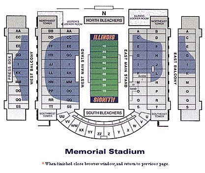 University Of Illinois Memorial Stadium Seating Chart