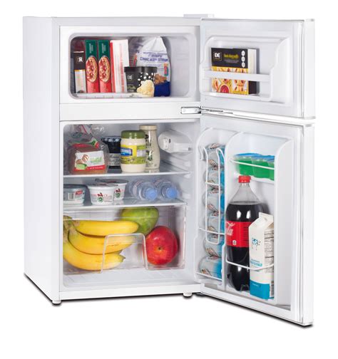 RCA 3.2 Cu Ft Two Door Mini Fridge with Freezer RFR832, White - Walmart.com