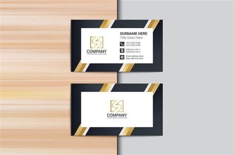 Premium Vector | Gold foil business card template