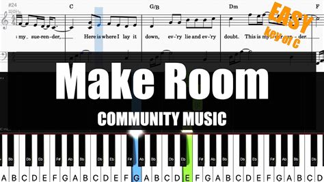 🎹COMMUNITY MUSIC - Make Room | Sheet + Lyrics + Chords Piano Easy ...