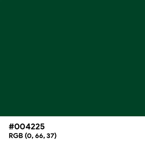 British Racing Green color hex code is #004225