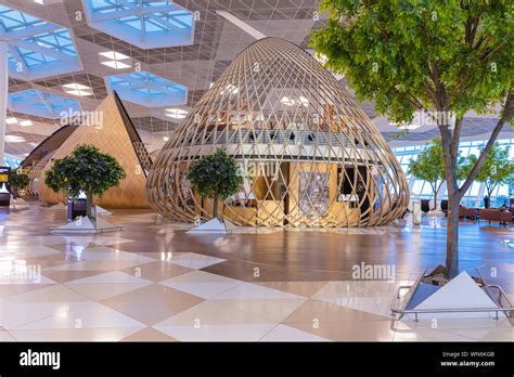 Heydar Aliyev International airport interior, Baku, Azerbaijan Stock ...