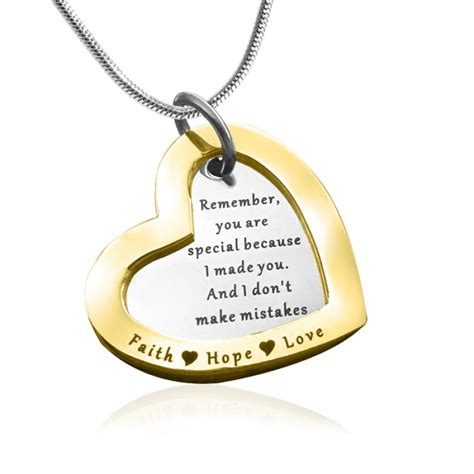 Personalised Jewellery : Personalised Love Forever Necklace - Two Tone ...